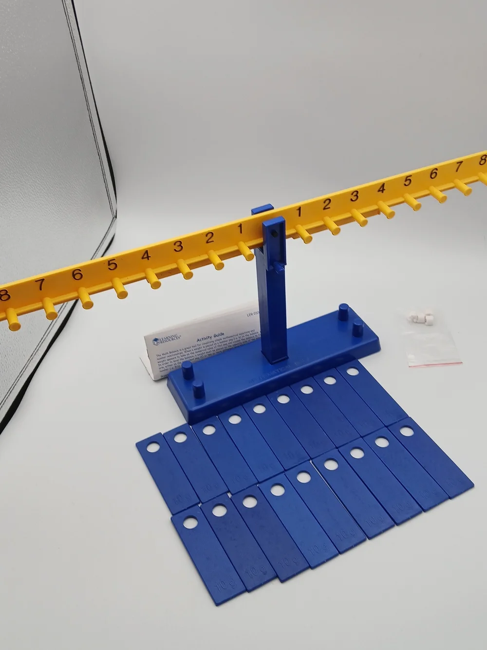 Learning Resources Math Balance With 18 10g Weights Set